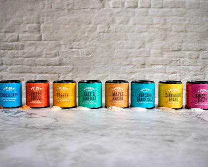 Sweet salty and spicy popcorn flavours