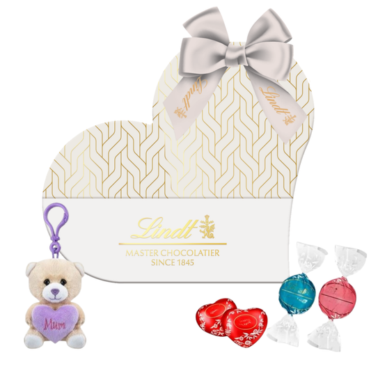 Sweets Gifts for Mum set with 12 chocolate truffles and teddy
