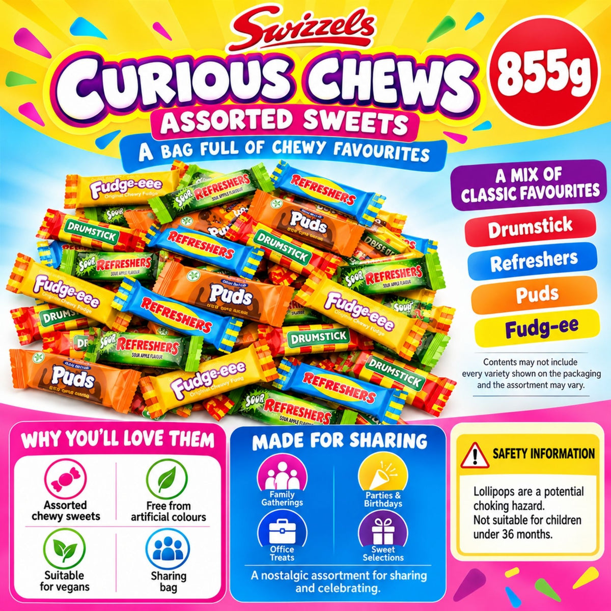 Swizzels Curious Chews assorted chewy confectionery