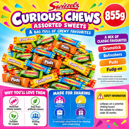 Swizzels Curious Chews assorted chewy confectionery