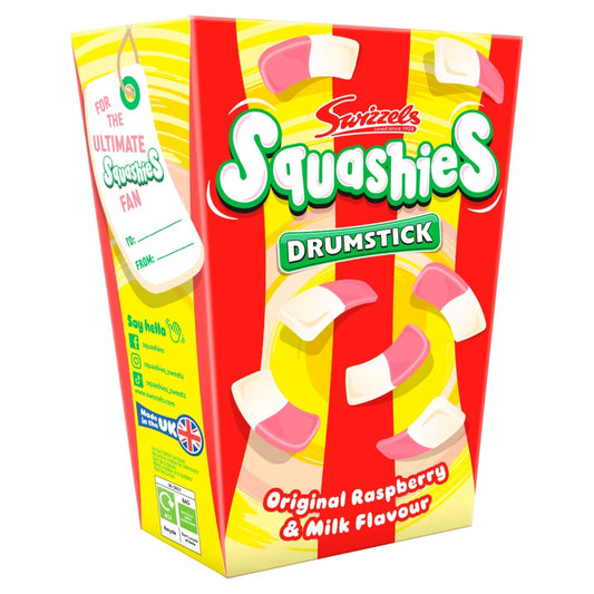 Swizzels Squashies Original Gift Carton 280g with raspberry and milk flavour