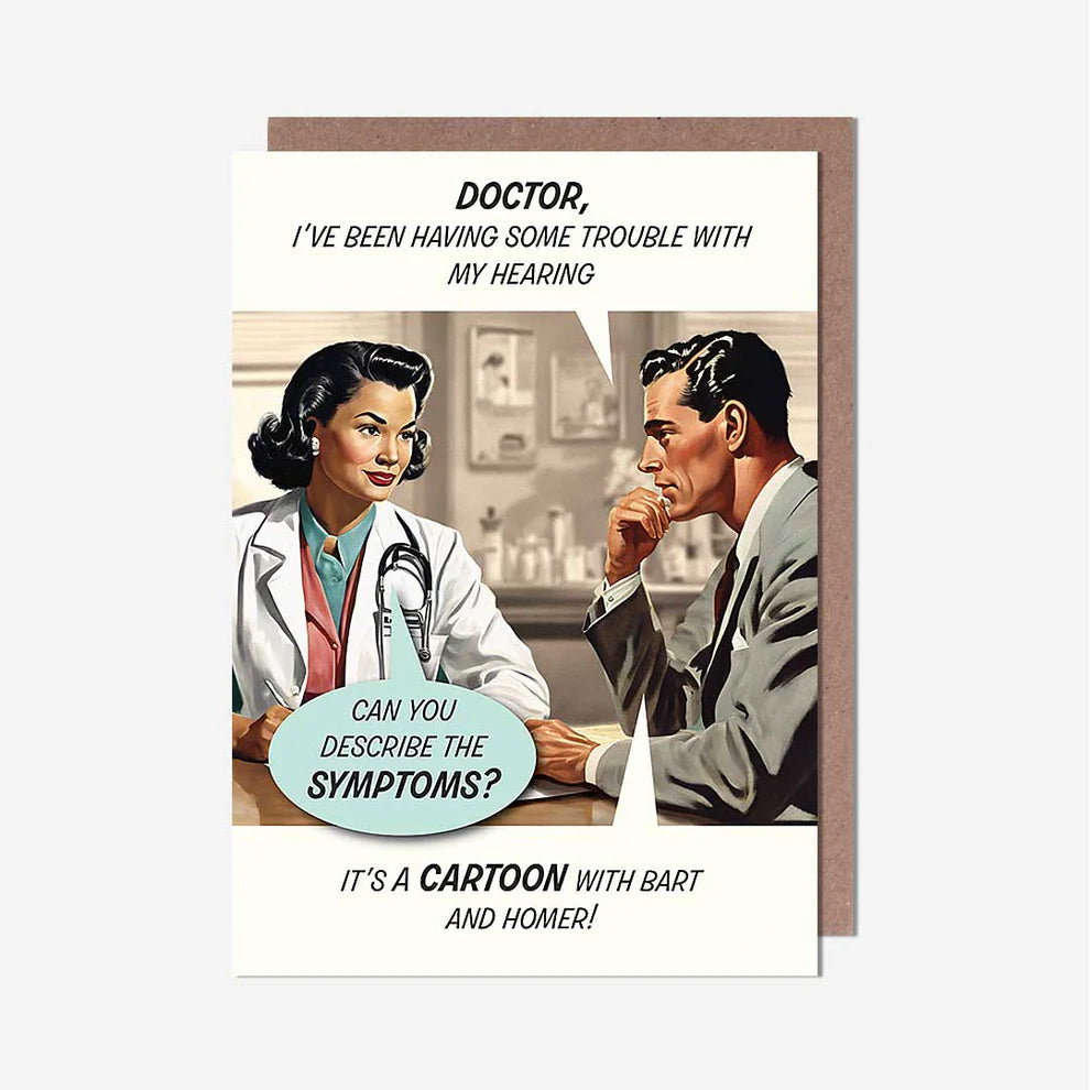 A humorous Symptom Cartoon Birthday Card featuring funny birthday greetings. Perfect for sending a quirky message with unique greeting cards for all ages.