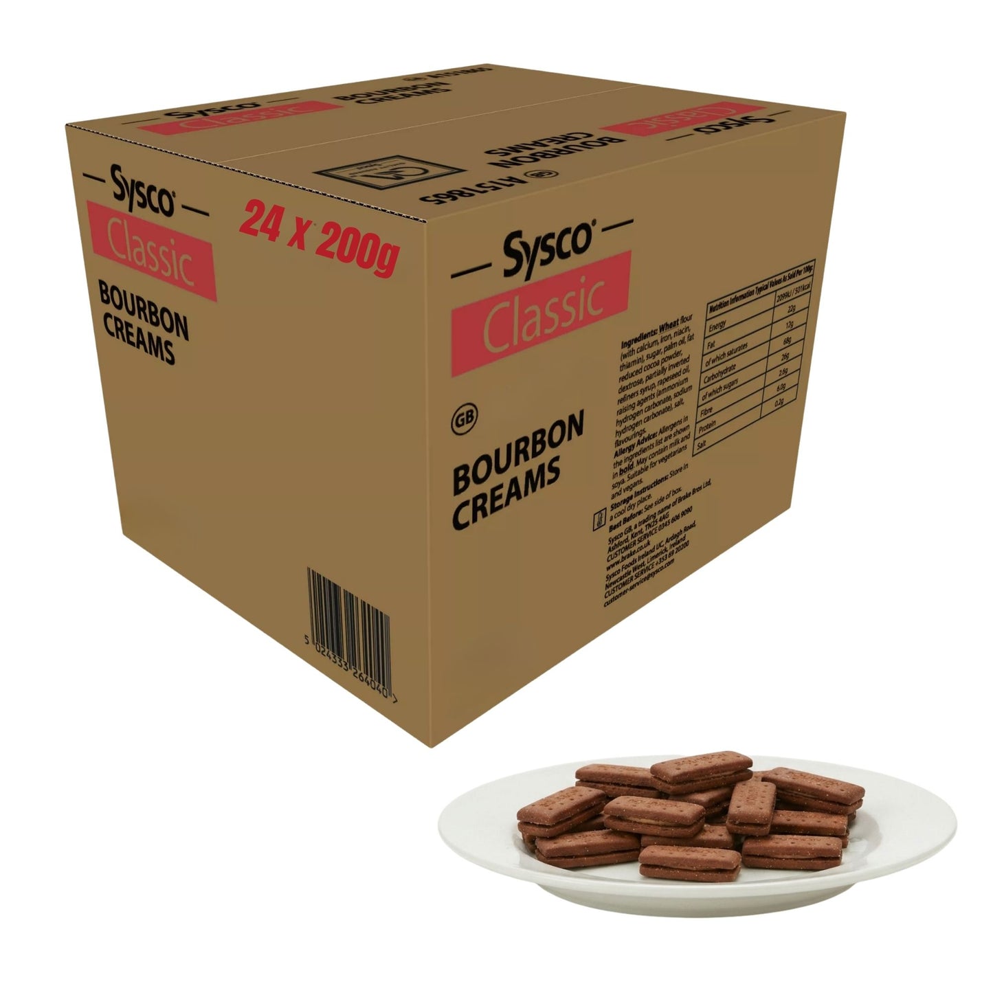 Sysco Classic Bourbon Cream Biscuits 200g