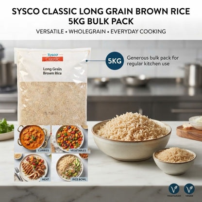Sysco Brown Rice 5kg bulk pack