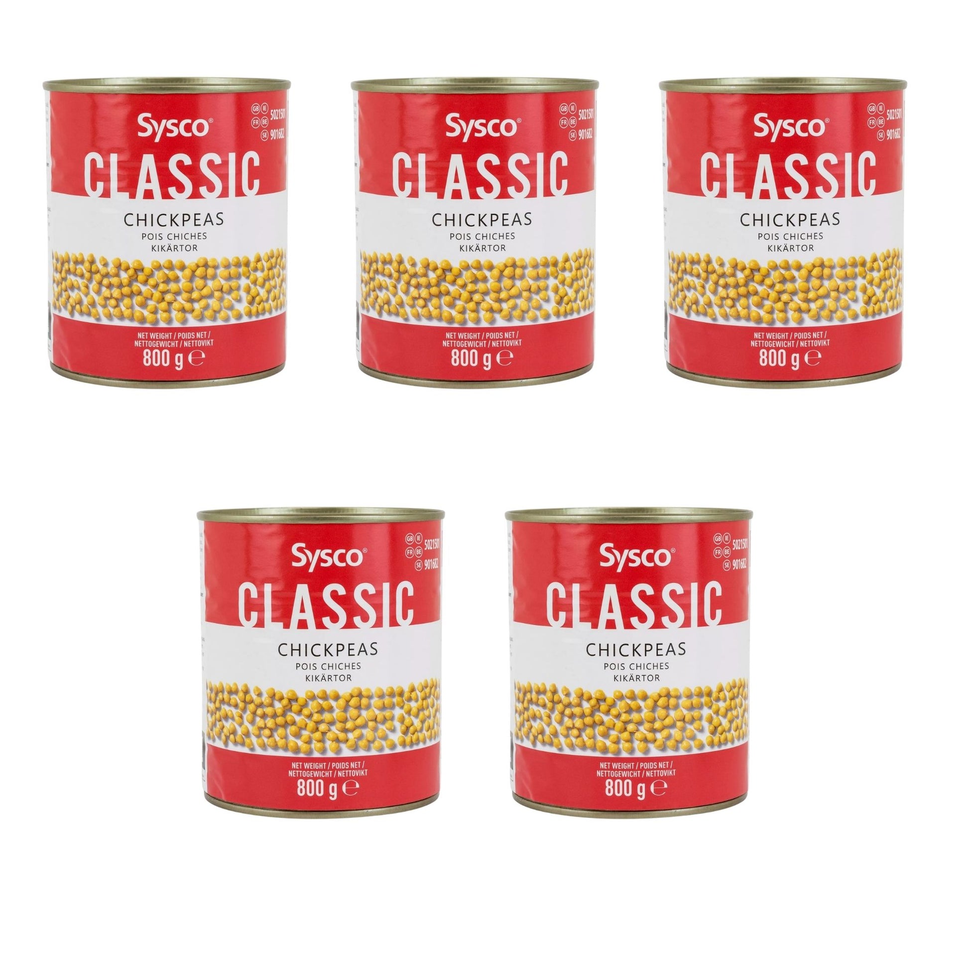 Sysco Classic Chick Peas in Water 5 x 800g