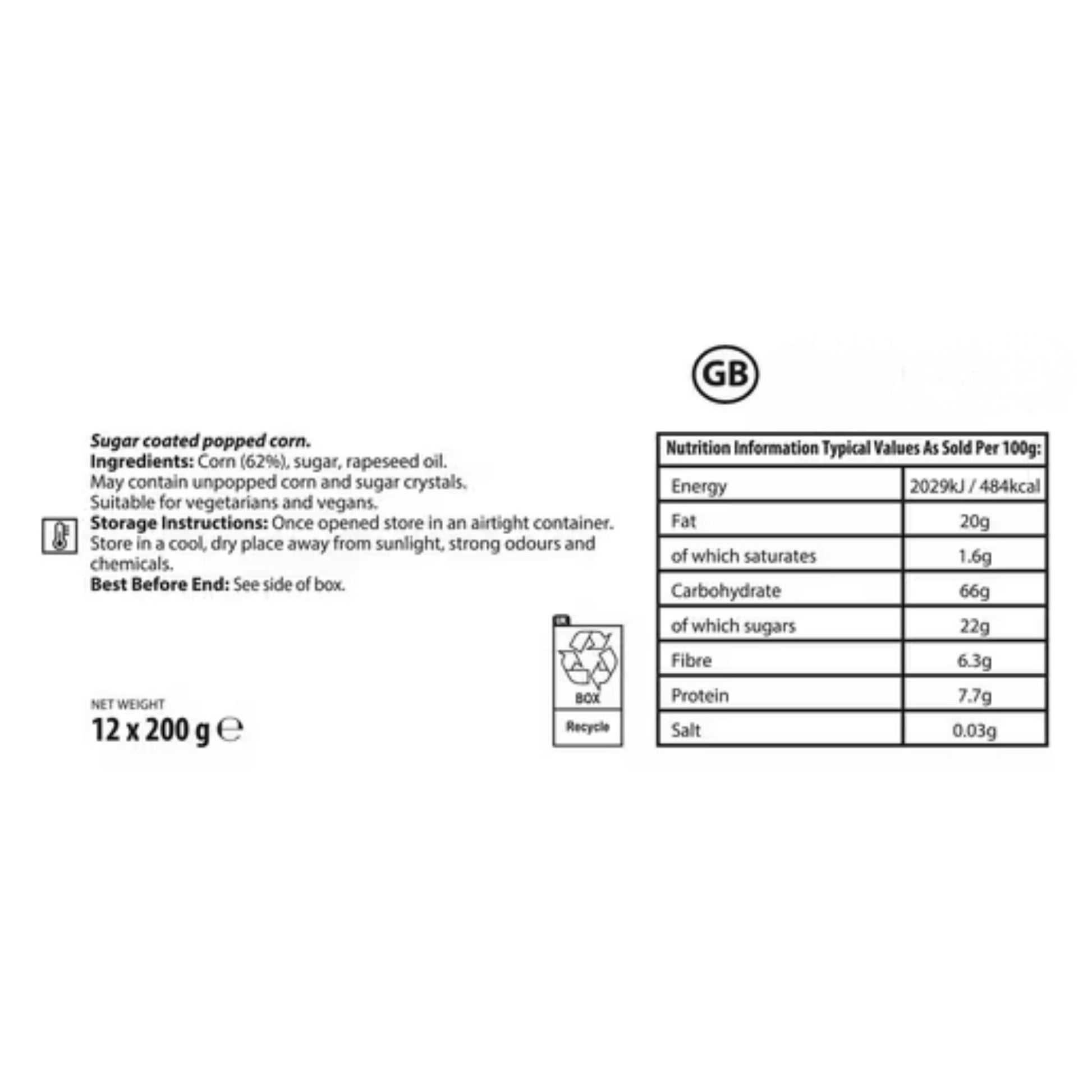 Sysco popcorn bulk catering snack product