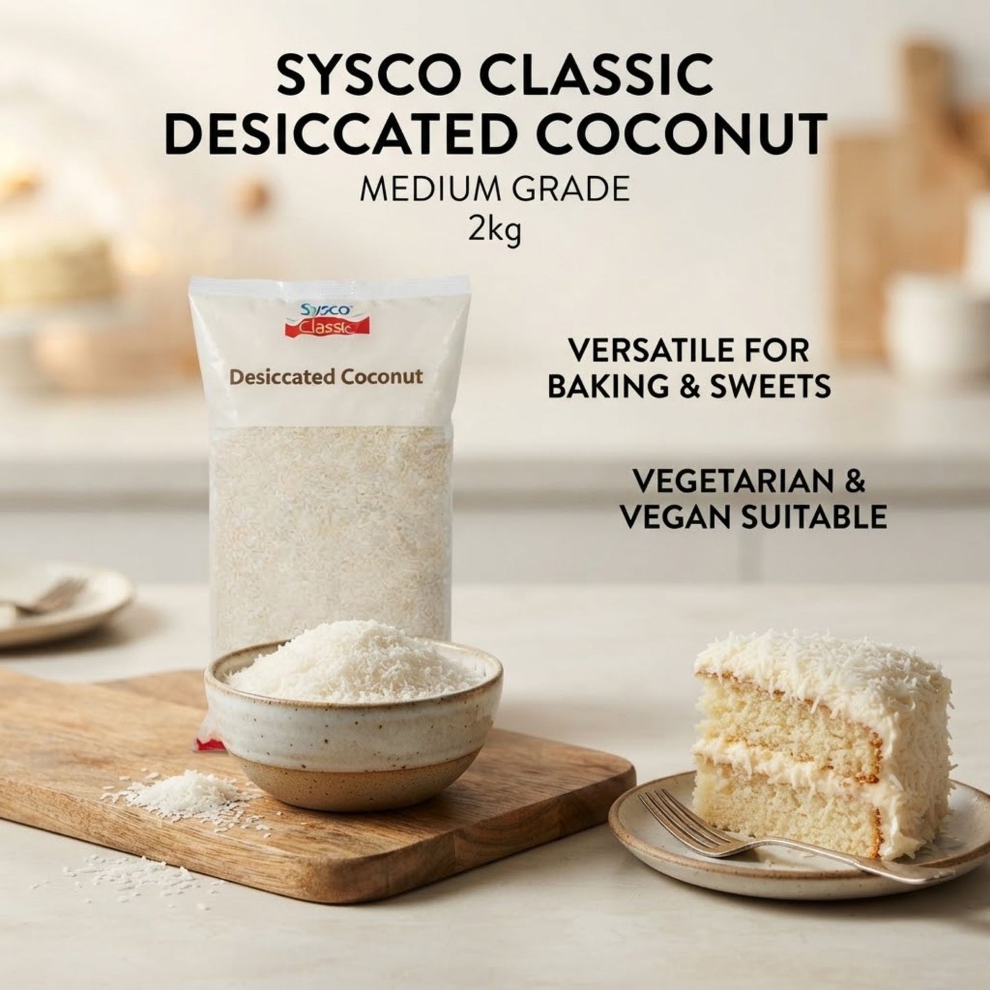 Medium grade desiccated coconut