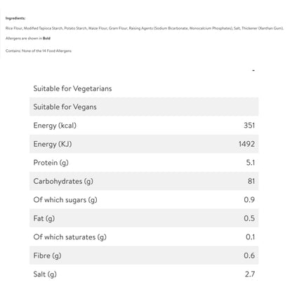 Gluten free batter mix for fish and chips