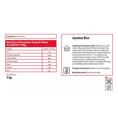 Bulk jasmine rice for cooking and catering