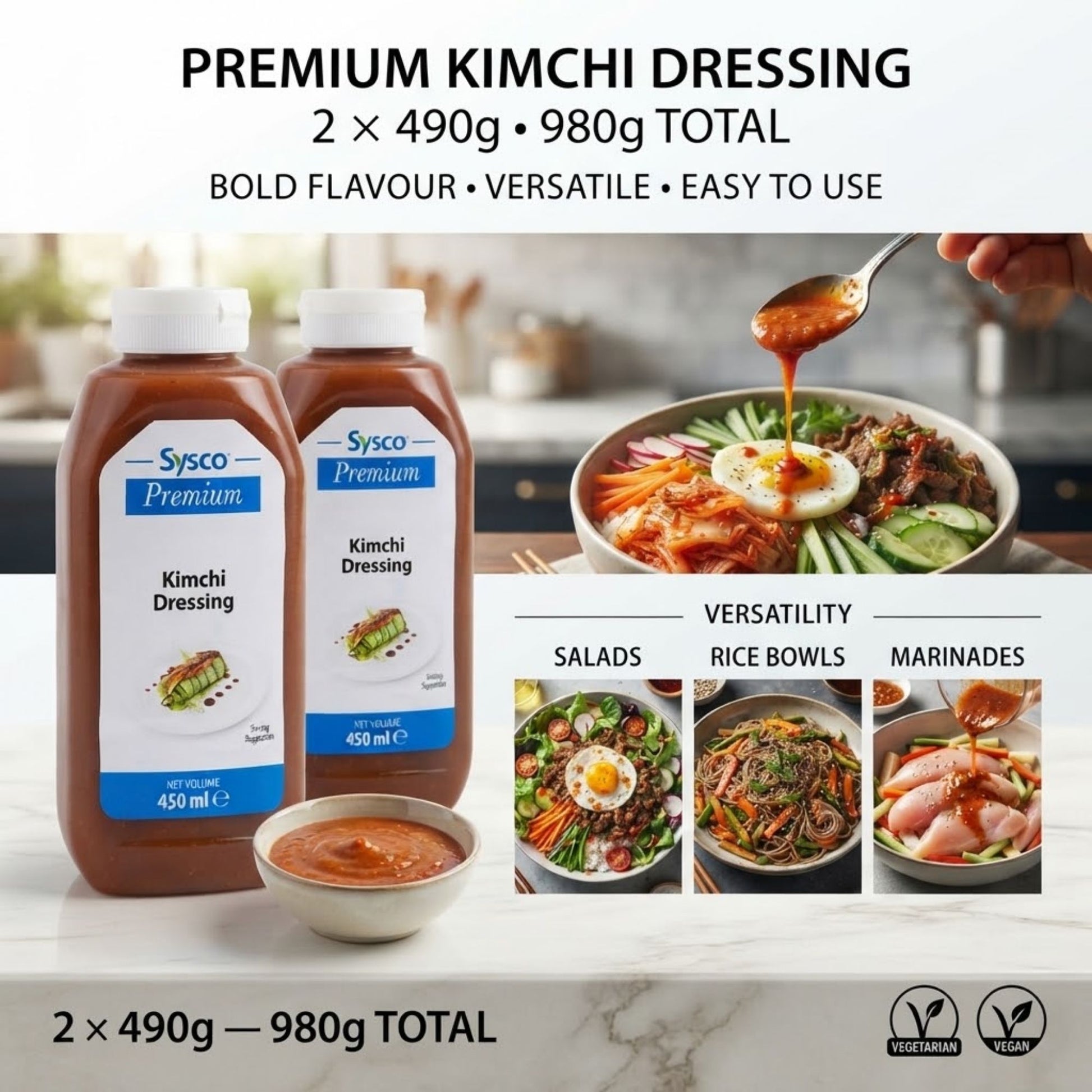 Sysco Kimchi Dressing 490g bottle