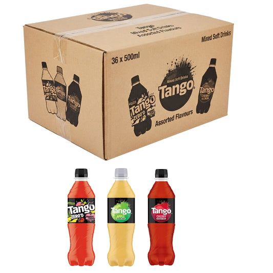 Tango Mixed Soft Drinks 36 x 500ml Bottles