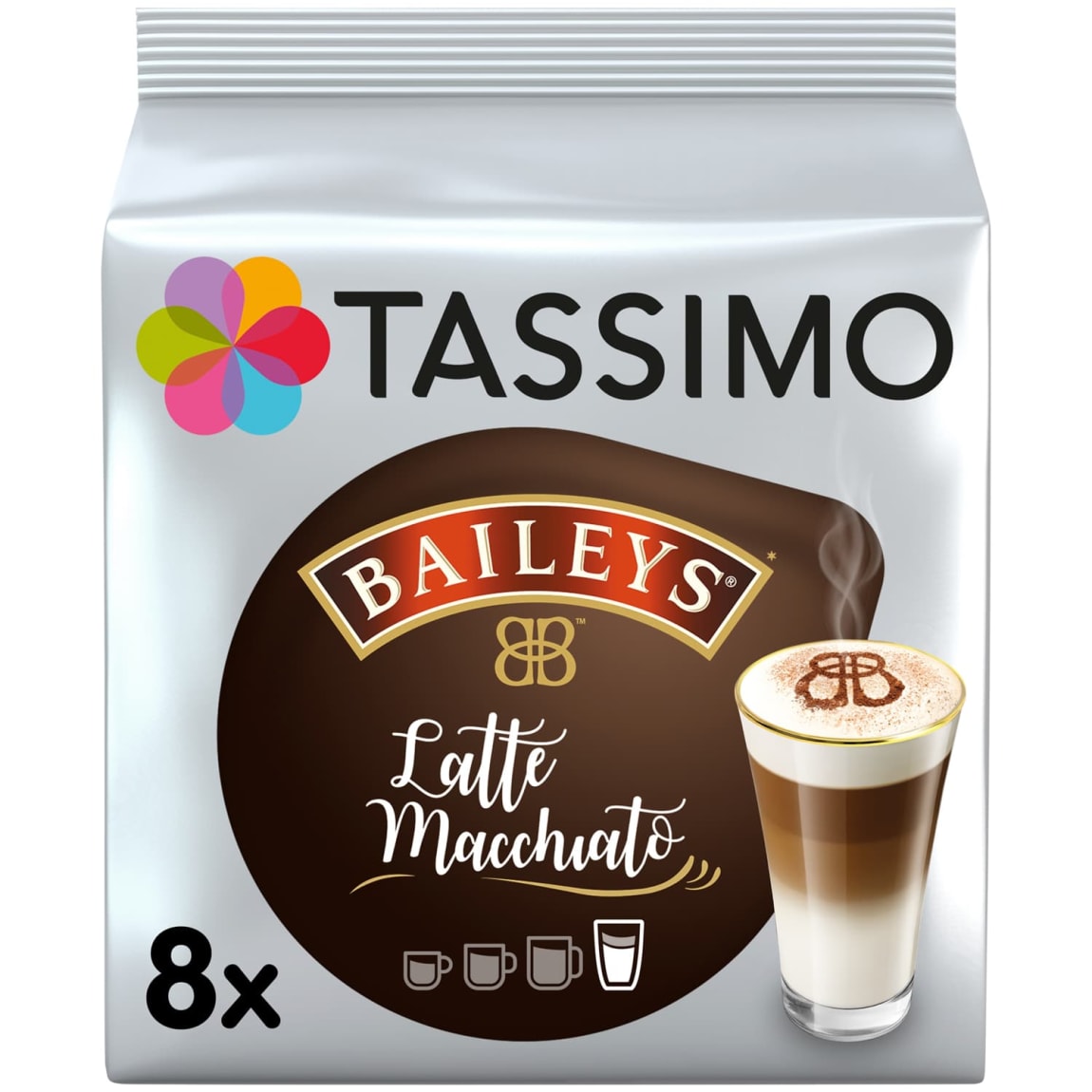 Tassimo Baileys Latte Macchiato 8-pack creamy coffee