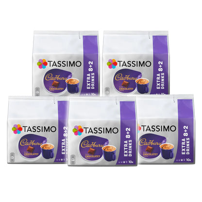 Tassimo Cadbury Hot Chocolate Pods Case 50 TDiscs