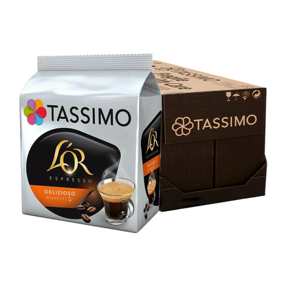 Single-serve espresso pods compatible with Tassimo brewer