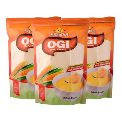 Tasty Pot Yellow Ogi traditional fermented maize meal