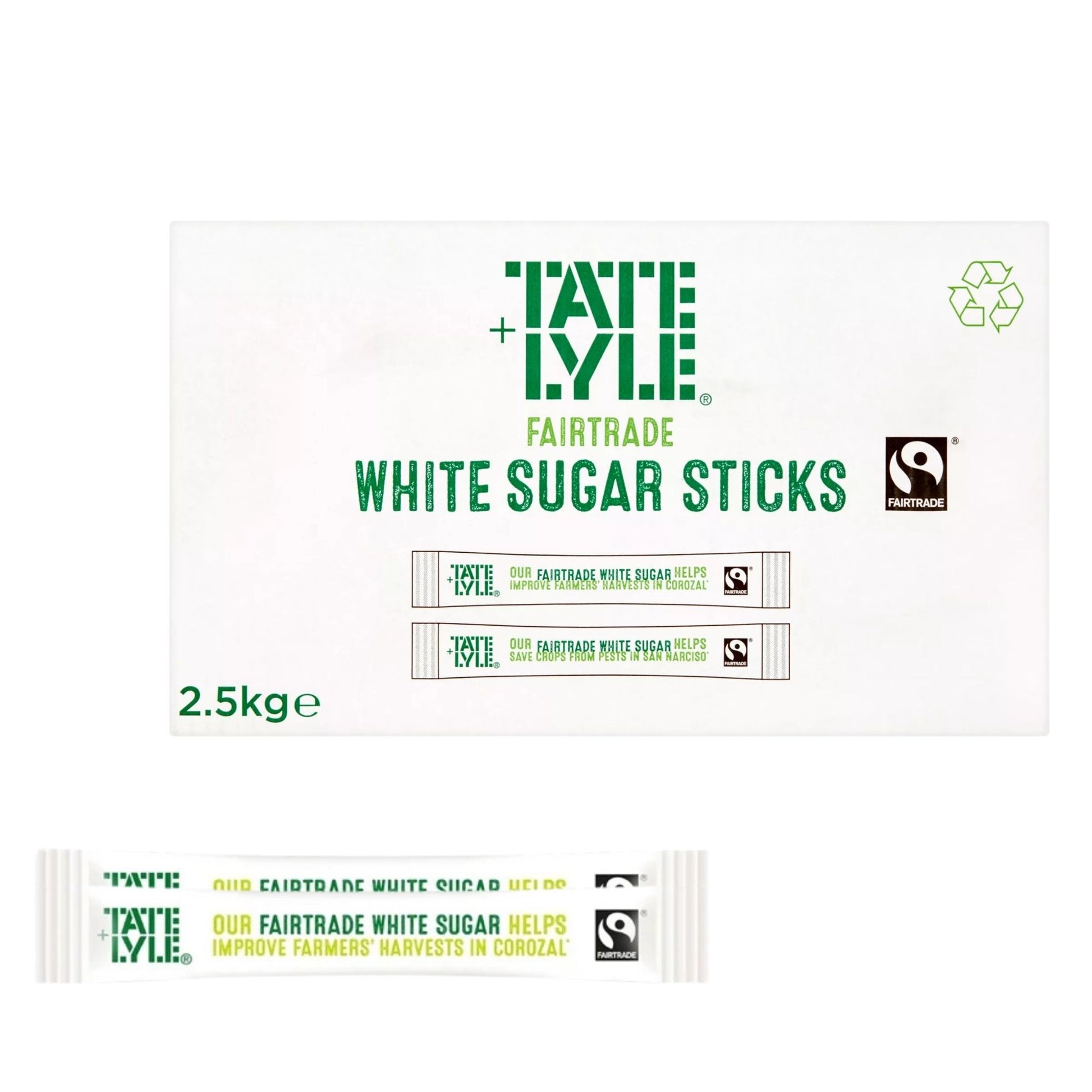 Tate and Lyle Fairtrade white sugar sticks 2.5g x 1000