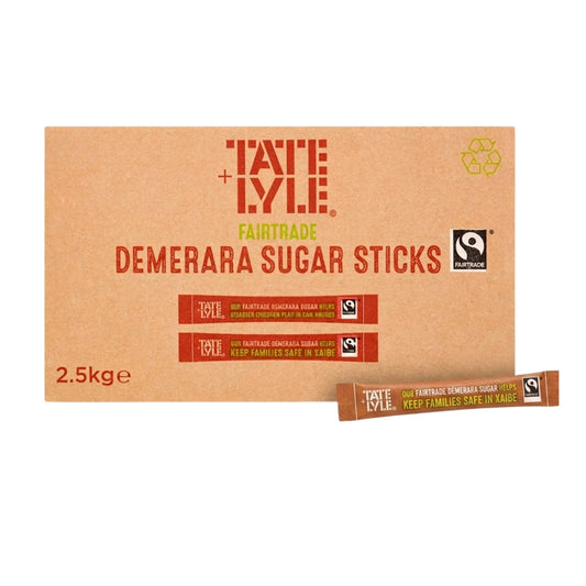 Tate and Lyle Fairtrade Demerara Sugar Sticks 2.5g x 1000