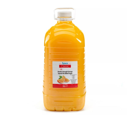 Sysco Classic Double Strength Orange Squash No Added Sugar 5L