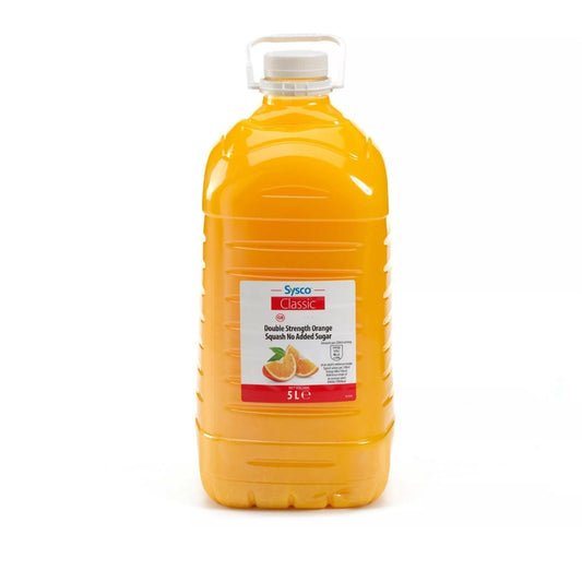 Sysco Classic Double Strength Orange Squash No Added Sugar 5L