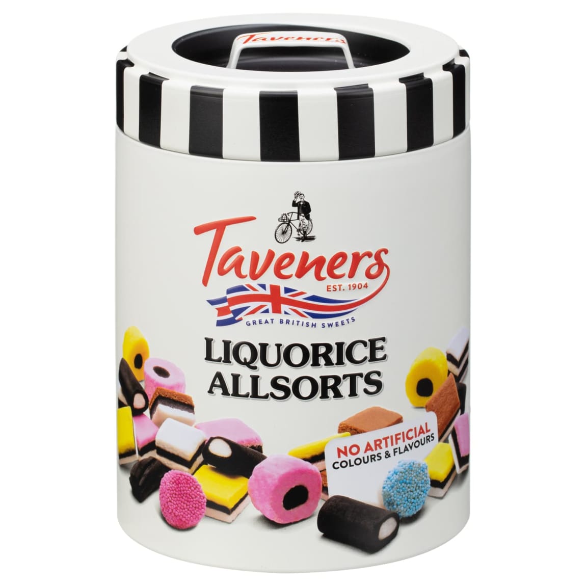 Taveners Tin Liquorice All Sorts 165g classic sweet gift