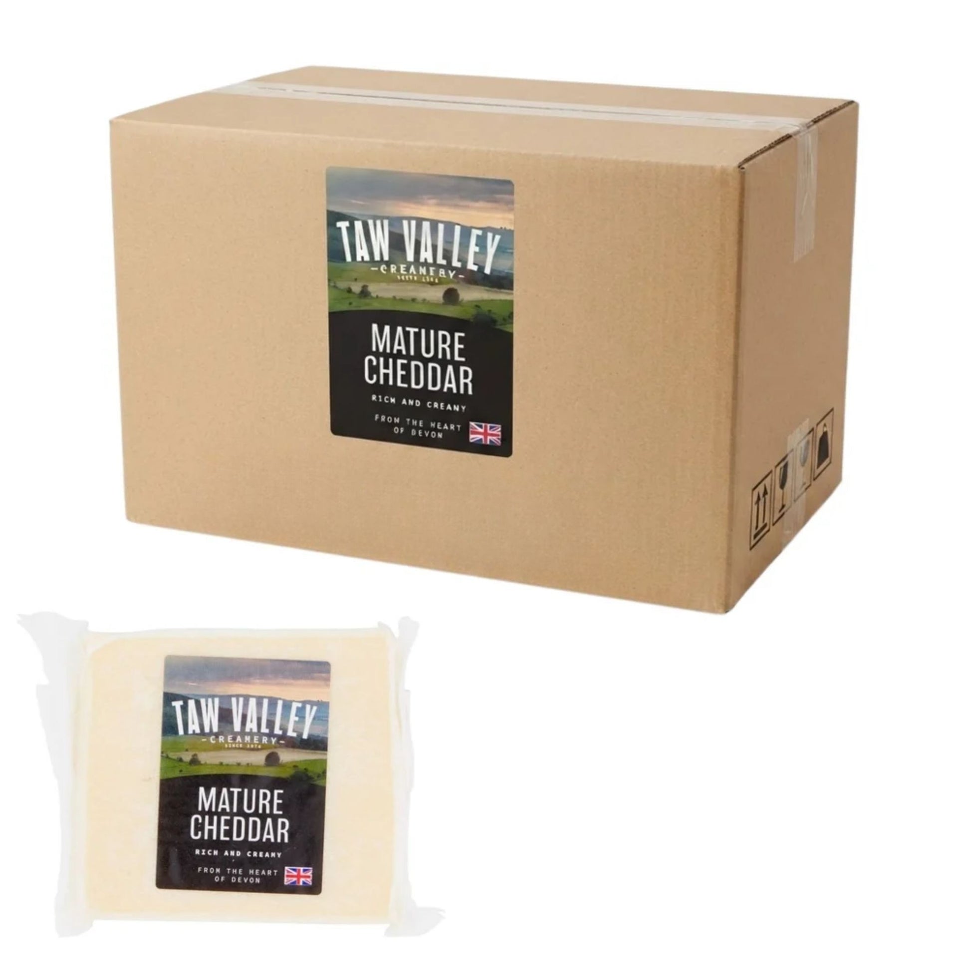 Taw Valley Mature Cheddar Cheese 10kg bulk pack