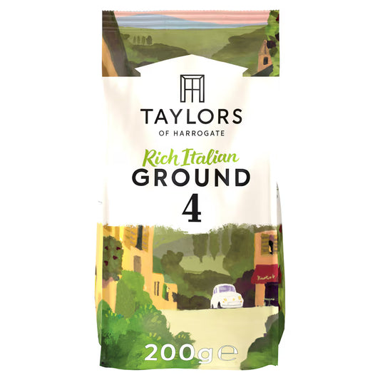 Dark roast ground coffee with Italian intensity