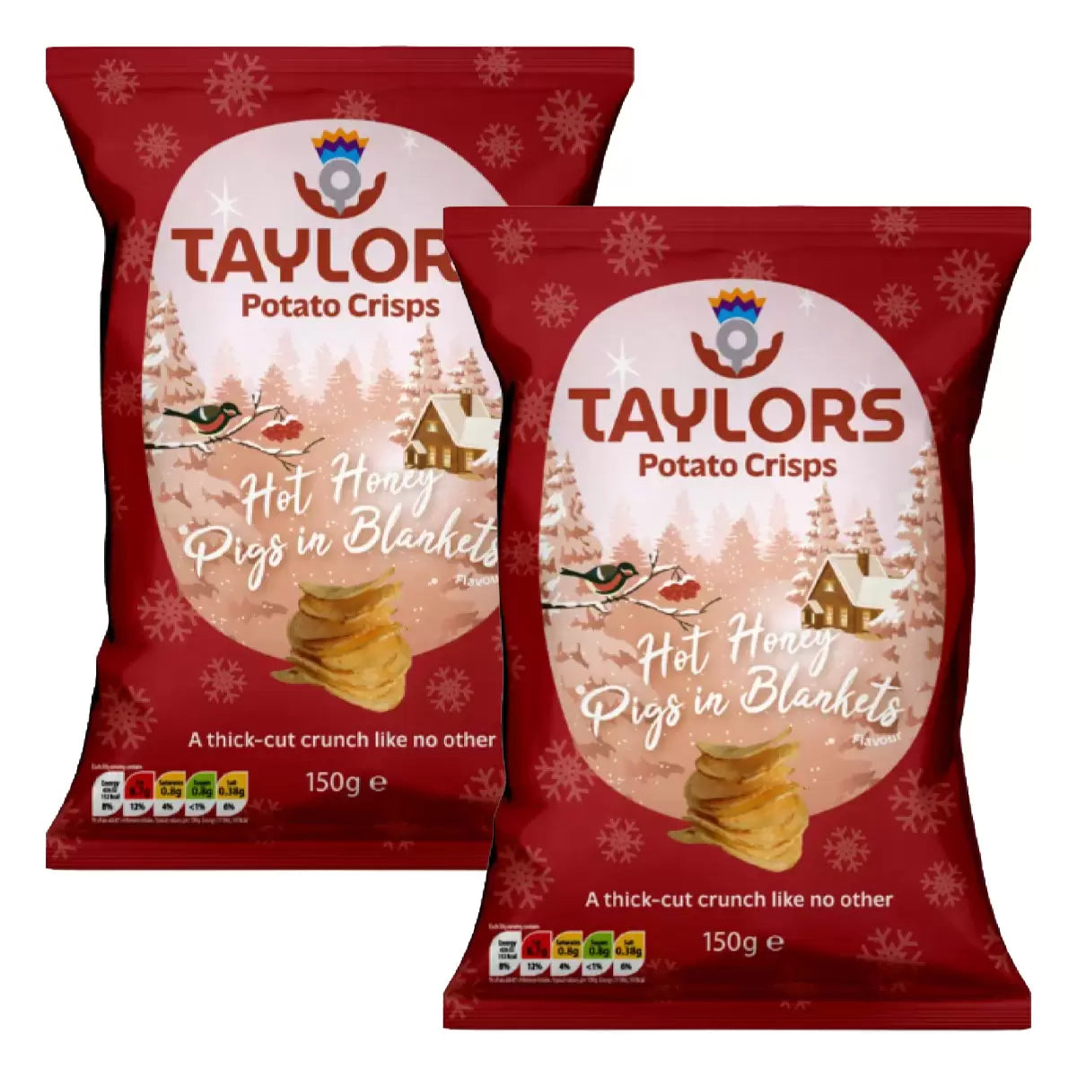 Taylors Hot Honey Pigs in Blankets Potato Crisps 2 x 500g