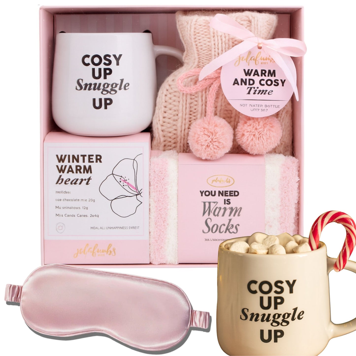Warm winter comfort set for relaxation and bedtime use