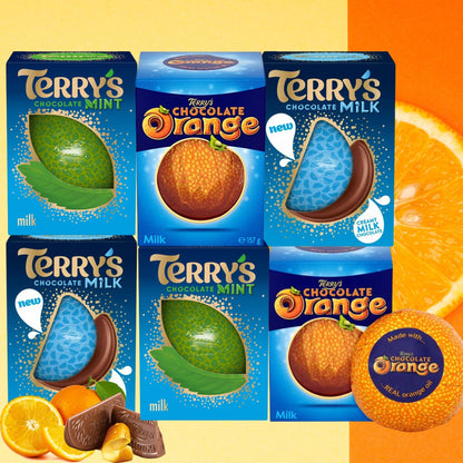 Variety pack of Terry’s Chocolate Balls Mint, Orange, Milk