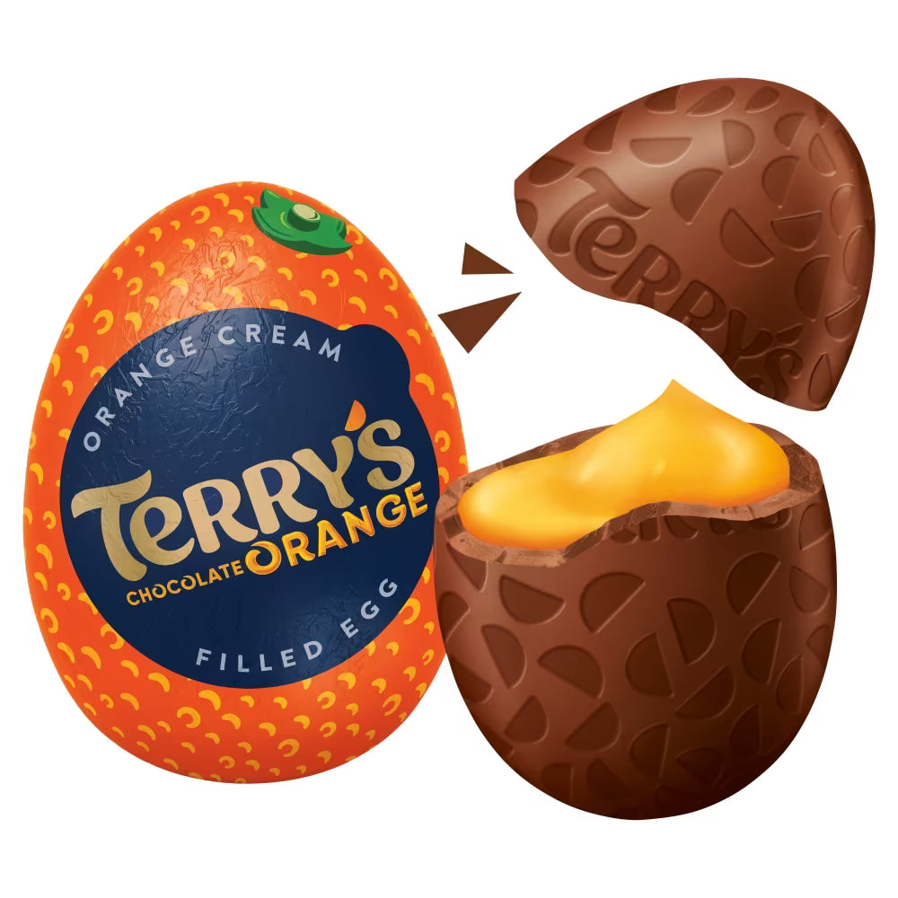 Individually wrapped Terry’s orange eggs for Easter
