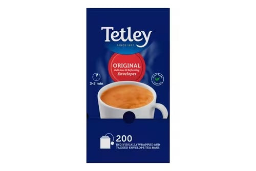 hygienic single serve black tea bags tetley