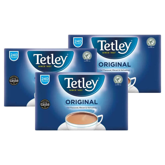 Tetley Original Tea Bags 3 x 240 pack bulk buy