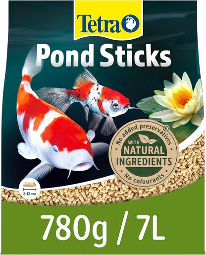 Tetra 780g pond fish food sticks for healthy outdoor fish