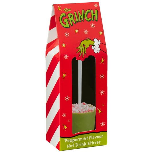Grinch peppermint hot chocolate stirrer for Christmas