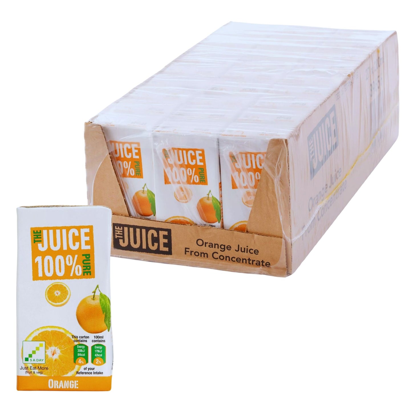 The Juice orange juice 27 x 200ml cartons with straws