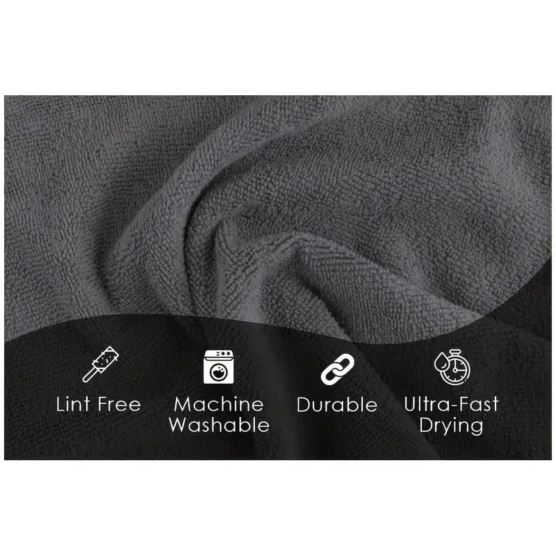 Thick microfiber towel for wet and dry cleaning