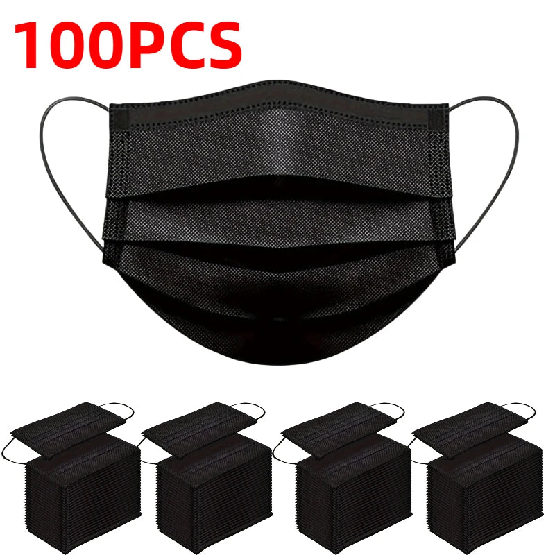 Three-layer black mask with adjustable loops