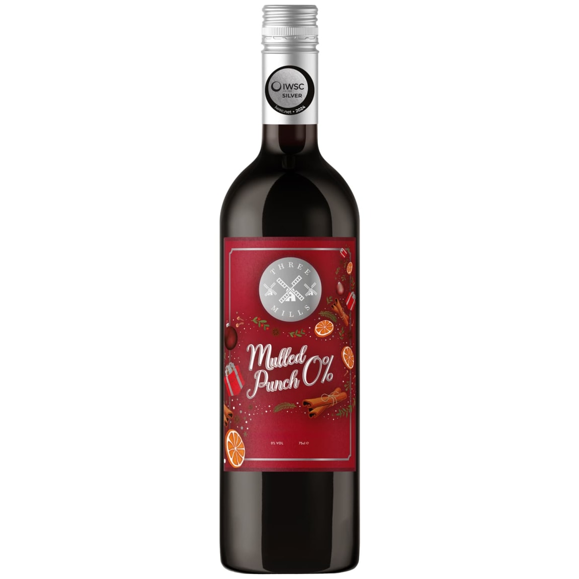 Three Mills Non-Alcoholic Mulled Punch 75cl with red berries and spices