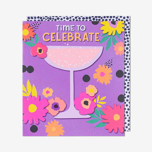 Time To Celebrate Glass General Card, perfect for personalized birthday greeting cards and ideal when searching for greeting cards.