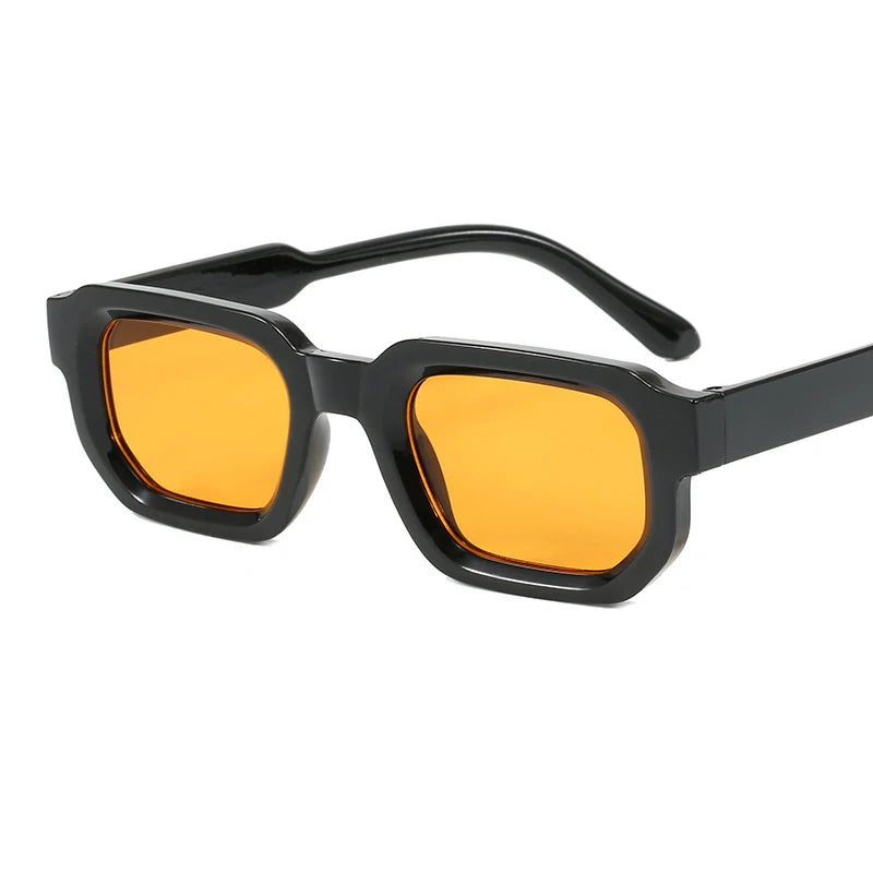 Rectangle sunglasses model outdoor sunny day UV400 protection