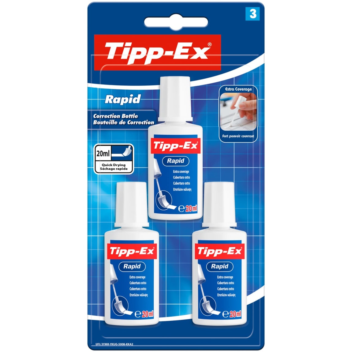 Tipp-Ex Rapid Correction Fluid 3 x 20ml