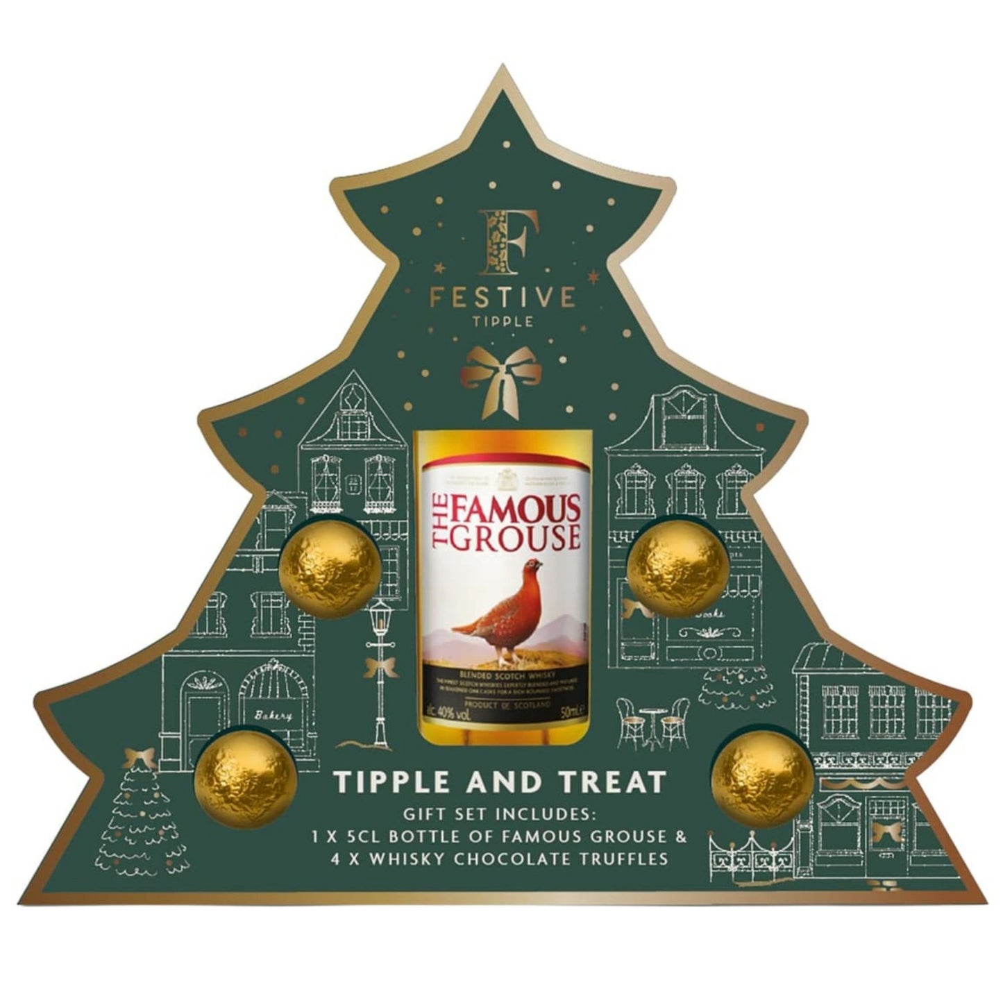 Tipple & Treat The Famous Grouse Whisky and Chocolates Gift Set