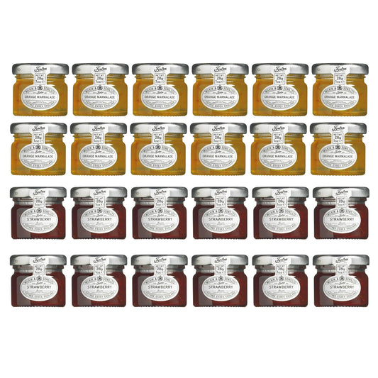 Tiptree Strawberry Jam and Orange Marmalade 24 x 28g