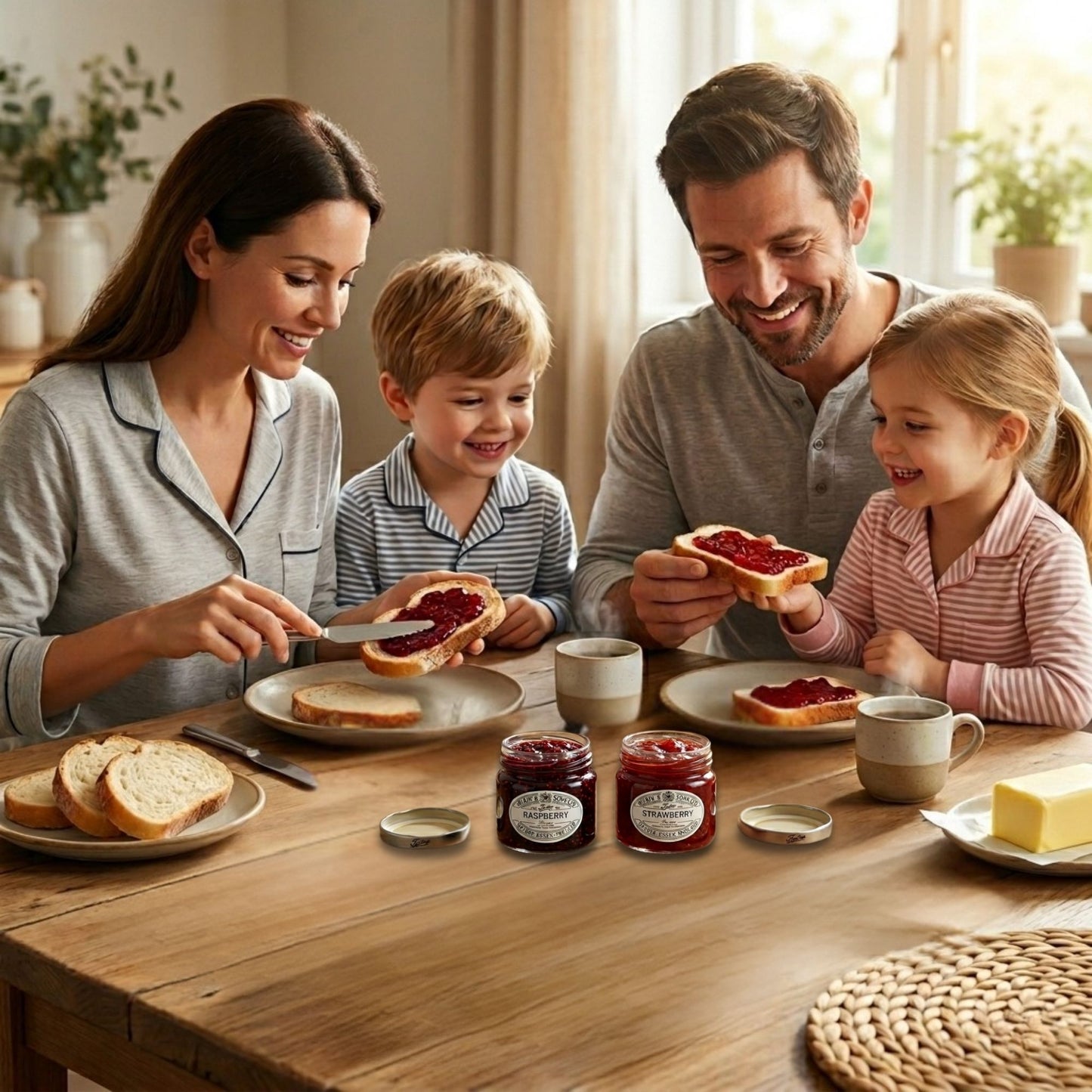 Strawberry and raspberry mini jam jars perfect for breakfast service