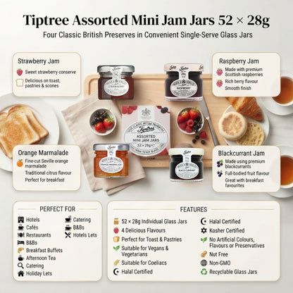 Individual breakfast jam portions