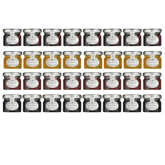 Tiptree strawberry, orange marmalade, raspberry and blackcurrant preserves 24 x 28g