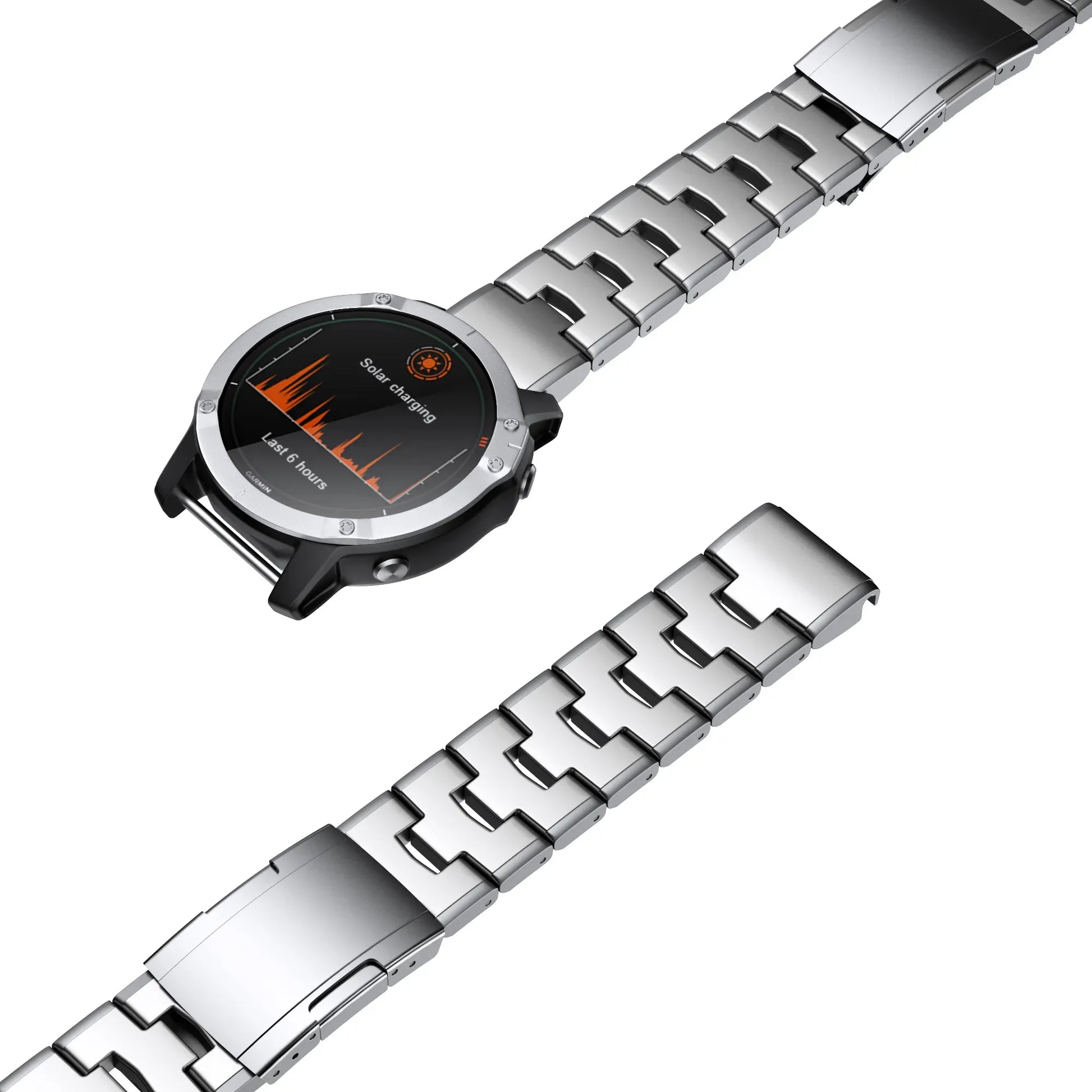 QuickFit titanium bracelet compatible with Garmin watches