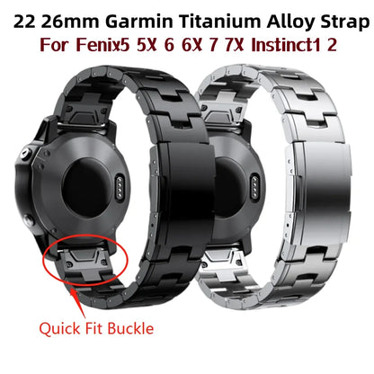 Durable Garmin smartwatch titanium bracelet