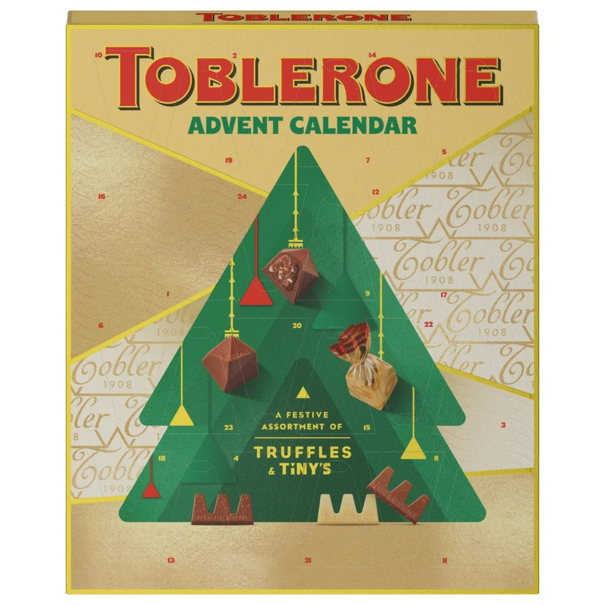 Milk dark and white Toblerone chocolates