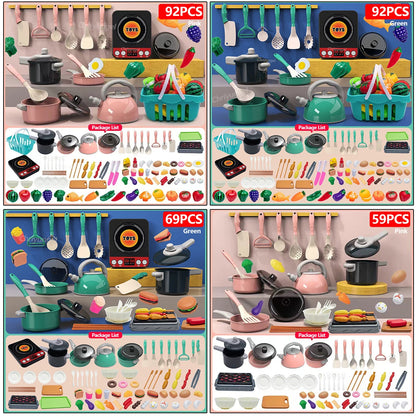 Kitchen play food and cookware set for toddlers age 3 plus